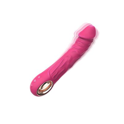 Pink Vibrating Dildo with loop