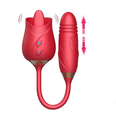 Rose - Clitoris Licking with G-Spot Thrusting Vibrator. Rose LickingVagina. Rose Toy Vibrator