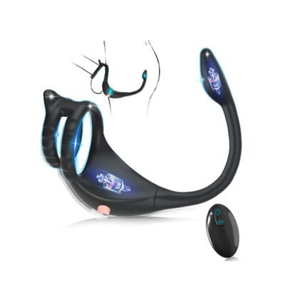 Remote Control Cock Ring with Vibrating Butt Plug