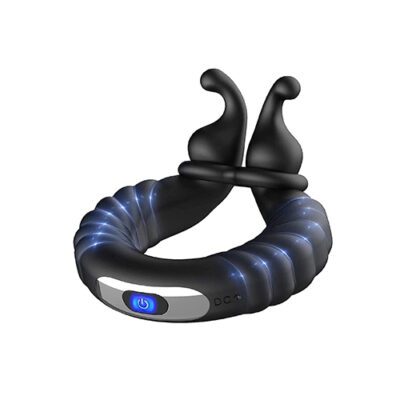 10 Speed Vibrating Cock Ring with Clit Stimulation