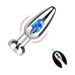 Remote Control 10 Speed Large Butt Plug. Stainless Steel, Rechargeable