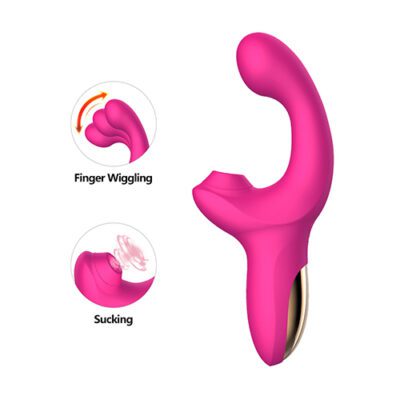 G-Spot Finger Wiggling Massager Sucking Vibrator Clitoris Vacuum Stimulator