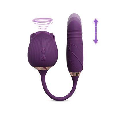 Purple thrusting rose with thrusting vibrator